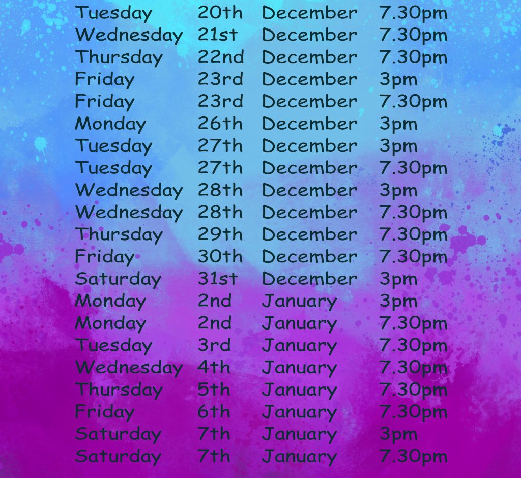 2022 Pantomime Dates